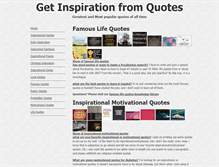 Tablet Screenshot of getinspirationfromquotes.com